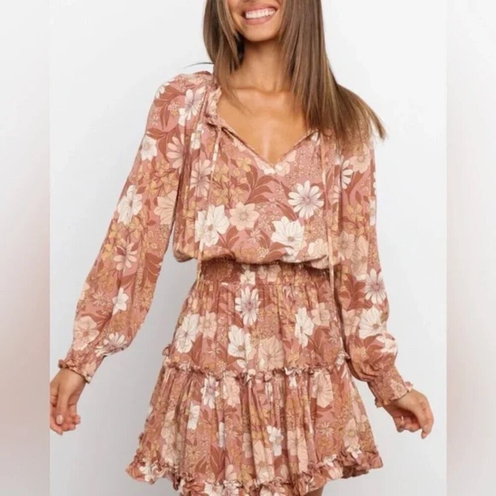 Petal + Pup KEALAN DRESS - BROWN US 12 - Picture 2 of 5